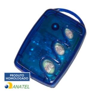 CONTROLE REMOTO TX 3T-B - 3 TECLAS (AZUL) - LINEAR - HCS